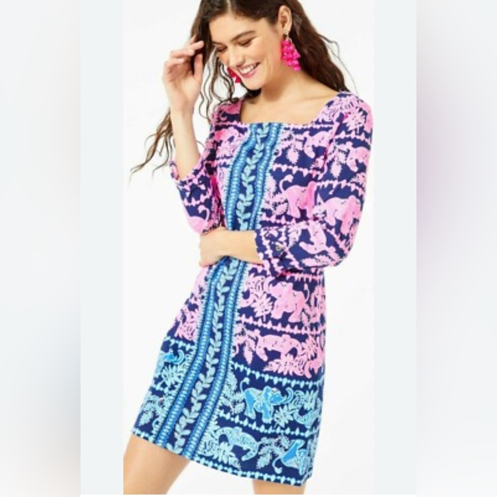 Lilly Pulitzer Pink and Blue Mini Dress